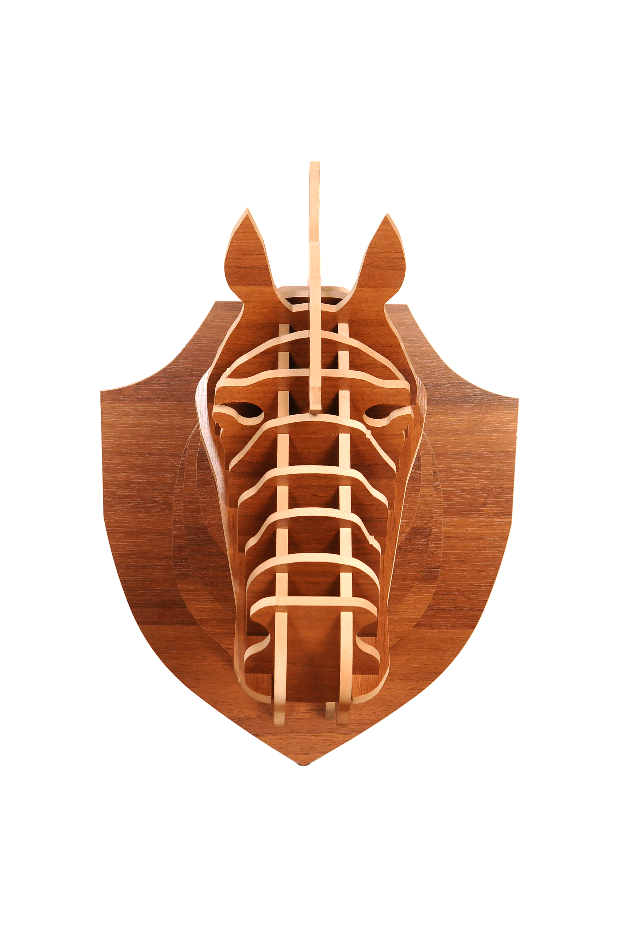 Multi-layered Wooden Horse Front Scene Decor