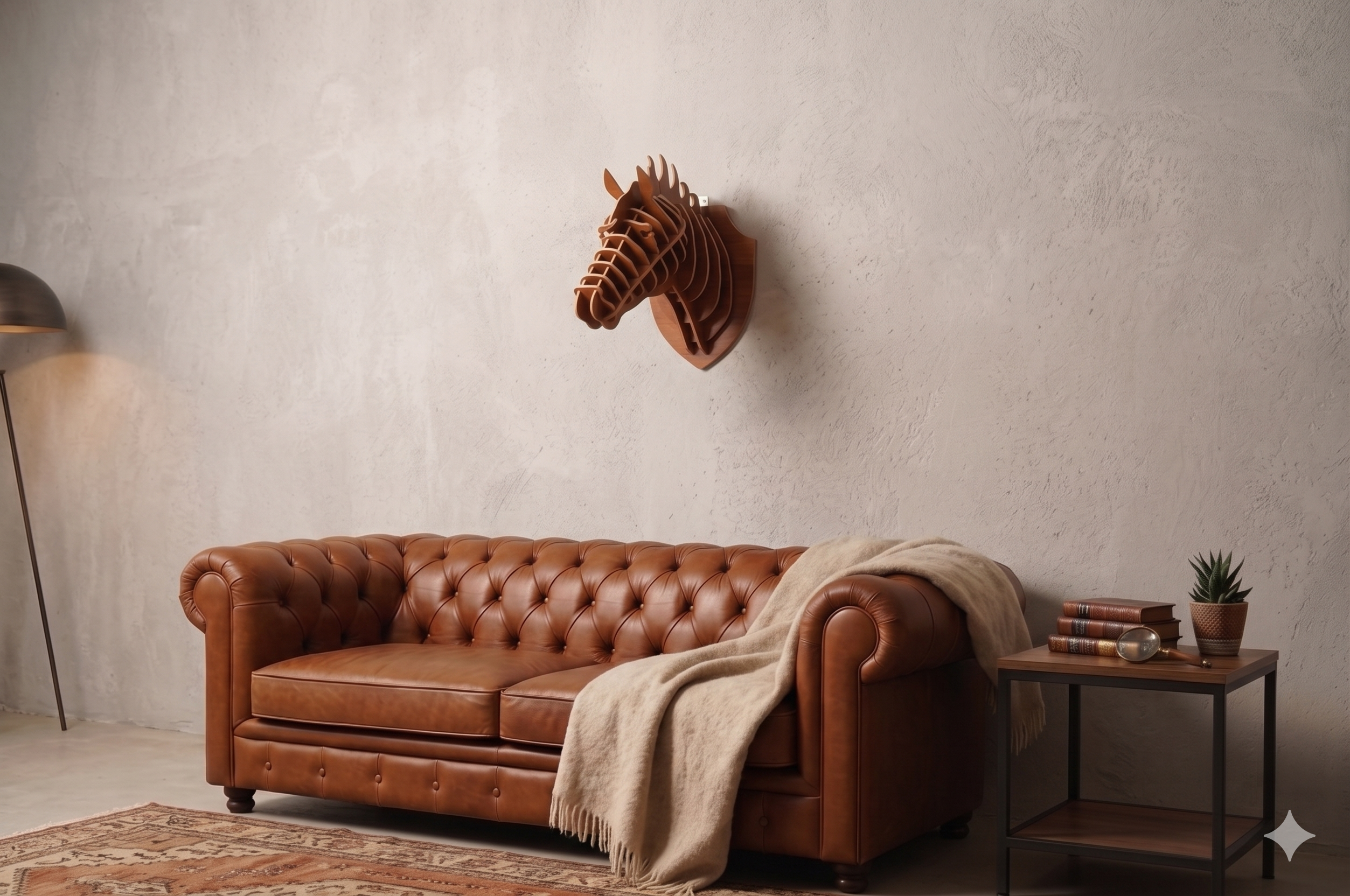 3D Wooden Art Gallery Setup